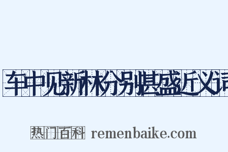 车中见新林分别甚盛近义词是什么意思的图片